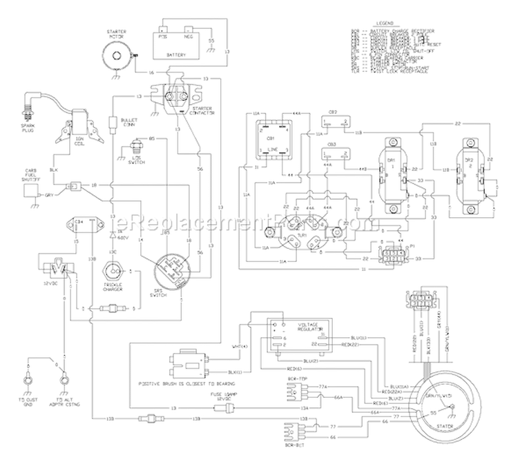 Page F Diagram and Parts List for 1894-1  Briggs and Stratton Generator